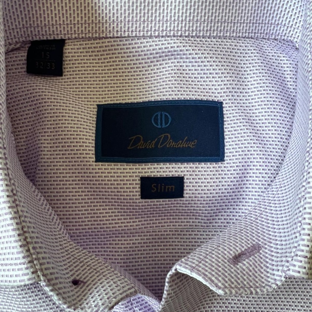 David Donahue Dress Shirt Slim Fit 15